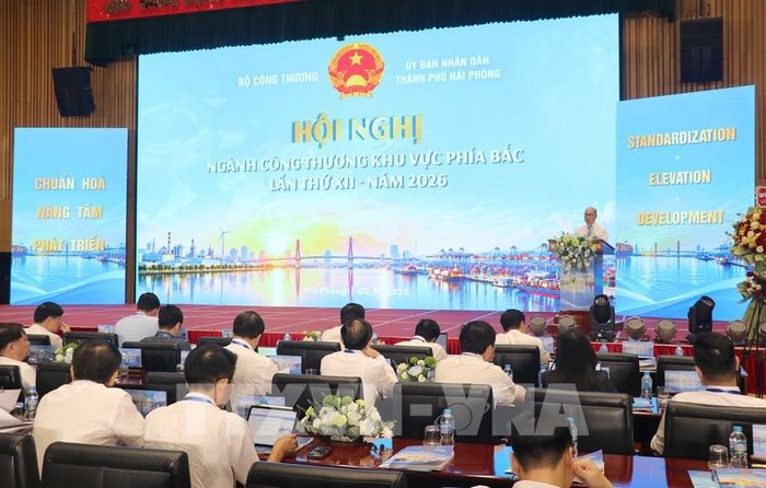 Toàn cảnh Hội nghị ngành công thương các tỉnh, thành phố khu vực phía Bắc lần thứ XII năm 2026. Ảnh: Hoàng Ngọc – TTXVN