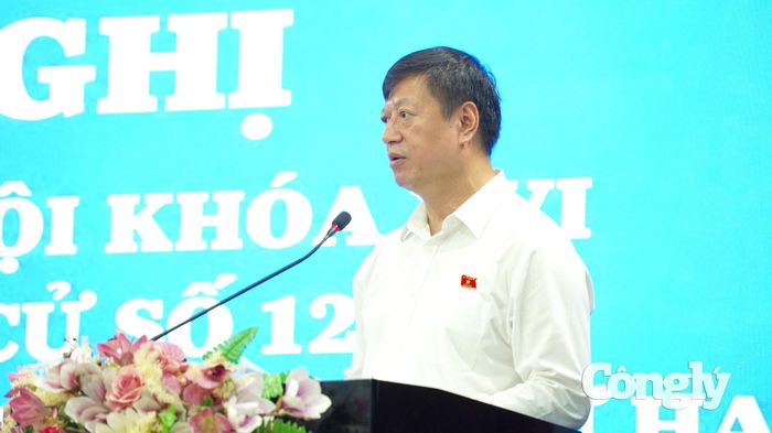 Trung tướng Dương Văn Thăng phát biểu tại hội nghị.