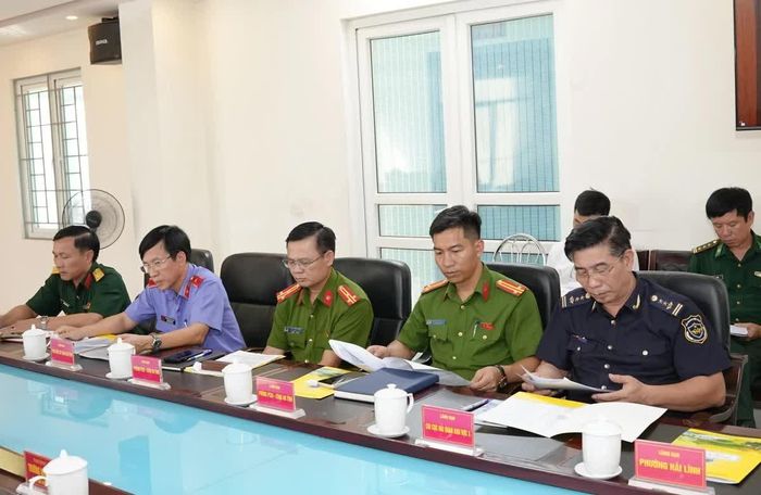 Các đại biểu dự hội nghị tại điểm cầu BĐBP tỉnh Thanh Hoá.