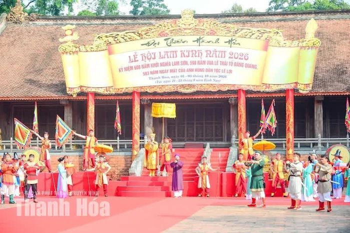 Chương trình nghệ thuật “Hào khí Lam Sơn - Bản hùng ca đất Việt” tái hiện những dấu mốc tiêu biểu của cuộc Khởi nghĩa Lam Sơn.