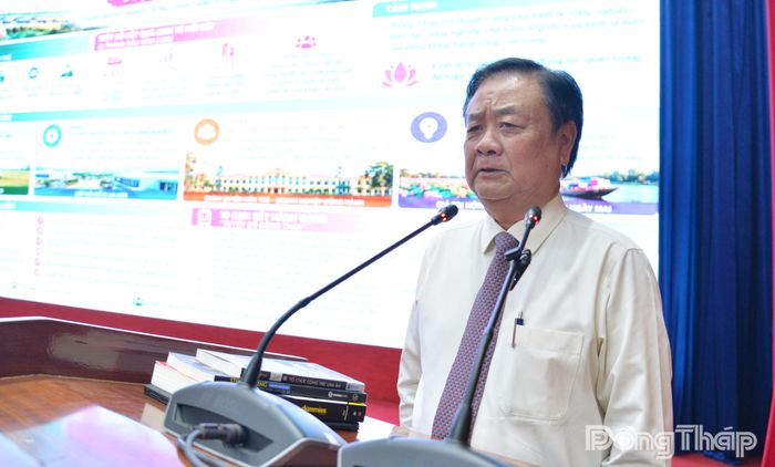 Đồng chí Lê Minh Hoan phát biểu tại diễn đàn.