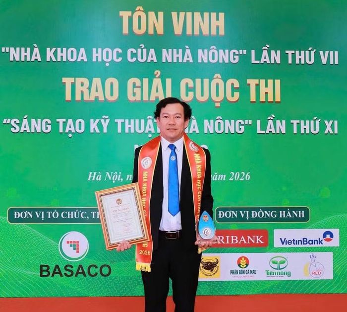 TS. Nguyễn Thanh Liêm là một trong 42 cá nhân trong cả nước được Trung ương Hội Nông dân Việt Nam tôn vinh Nhà Khoa học của Nhà nông” lần thứ VII - năm 2026. Ảnh: NVCC