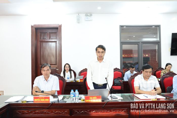 Lãnh đạo Văn phòng UBND tỉnh phát biểu tại buổi làm việc