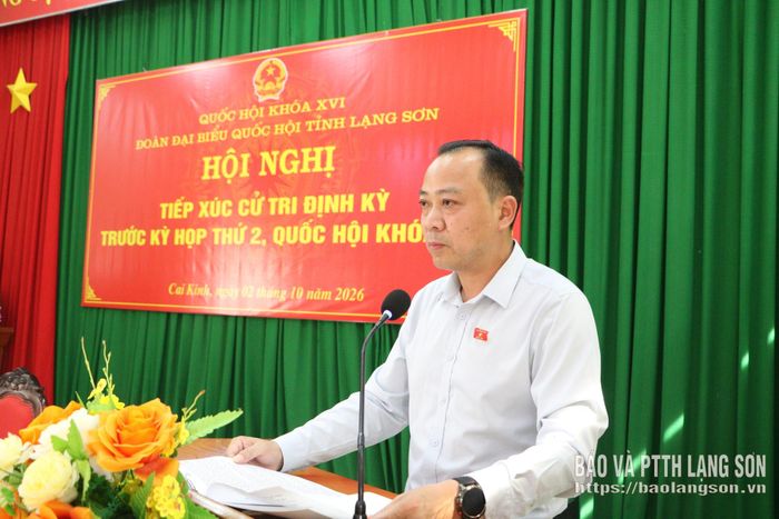 Đại biểu Hứa Đức Việt, Ủy viên Hội đồng Dân tộc của Quốc hội, Phó Ban Công tác Công đoàn cơ quan Ủy ban MTTQ Việt Nam tỉnh thông tin dự kiến nội dung, chương trình Kỳ họp thứ hai, Quốc hội khóa XVI