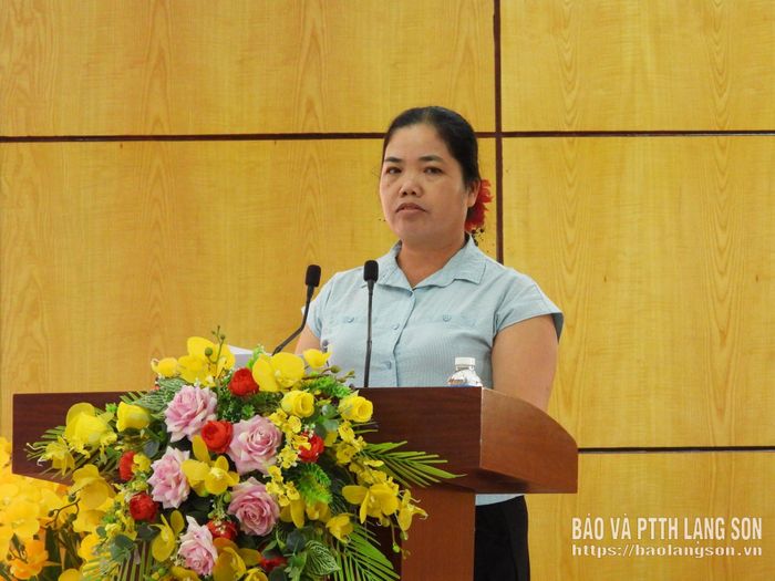 Đại diện Bí thư, Trưởng khối 17 phát biểu tại hội nghị