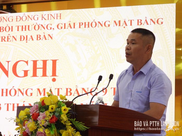 Đại diện nhà đầu tư dự án khu đô thị Green Garden phát biểu tại hội nghị