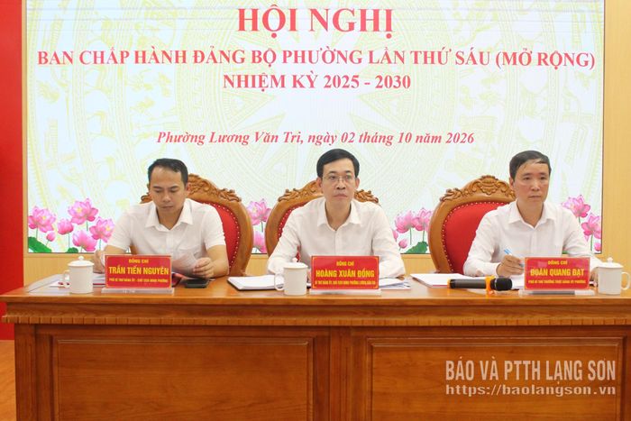 Các đồng chí Thường trực Đảng ủy phường đồng chủ trì hội nghị