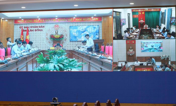Các địa phương tham dự cuộc họp qua hình thức trực tuyến