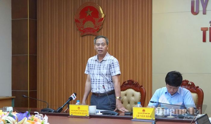 Đồng chí Nguyễn Đăng Quang, Phó Bí thư Tỉnh ủy, Chủ tịch HĐND tỉnh phát biểu tại cuộc họp - Ảnh: Mỹ Nhị
