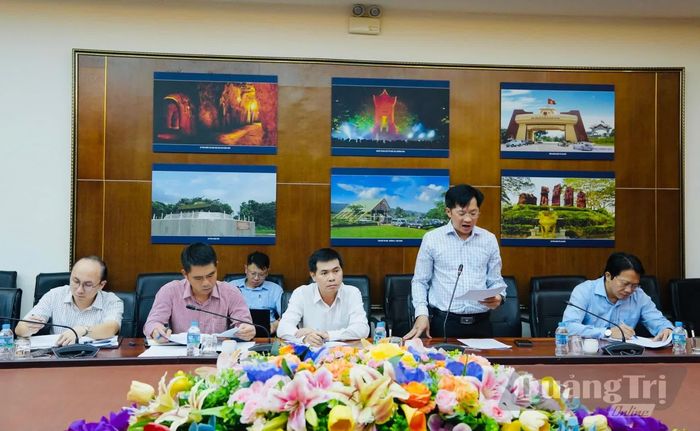 Đại diện lãnh đạo cơ quan Thanh tra tỉnh phát biểu tại cuộc họp - Ảnh: Mỹ Nhị