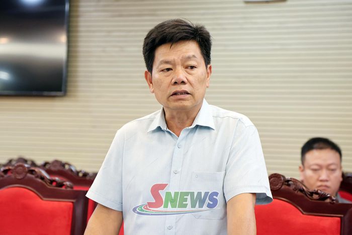 Lãnh đạo Sở Y tế phát biểu tại cuộc làm việc.