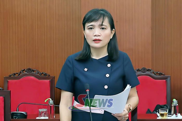 Đồng chí Trưởng Ban Nội chính Tỉnh ủy phát biểu tại phiên họp.