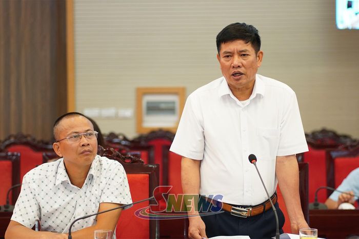 Đại diện Công ty CP NTF Hoàng Phát phát biểu tại cuộc làm việc.