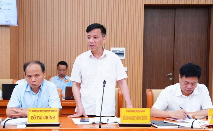 Đại biểu các sở, ngành phát biểu ý kiến.