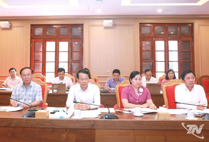 Các đại biểu tỉnh Thái Nguyên tham dự cuộc họp.