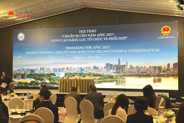 Thảo luận tại hội thảo "Chuẩn bị cho Năm APEC 2027: Nâng cao năng lực tổ chức và phối hợp". Ảnh: Hồng Nhung