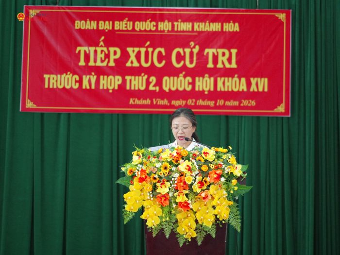 Đại biểu Nguyễn Thanh Ngân báo cáo nhanh tới cử tri kết quả kỳ họp không thường lệ thứ Nhất, dự kiến chương trình Kỳ họp thứ Hai, Quốc hội khóa XVI