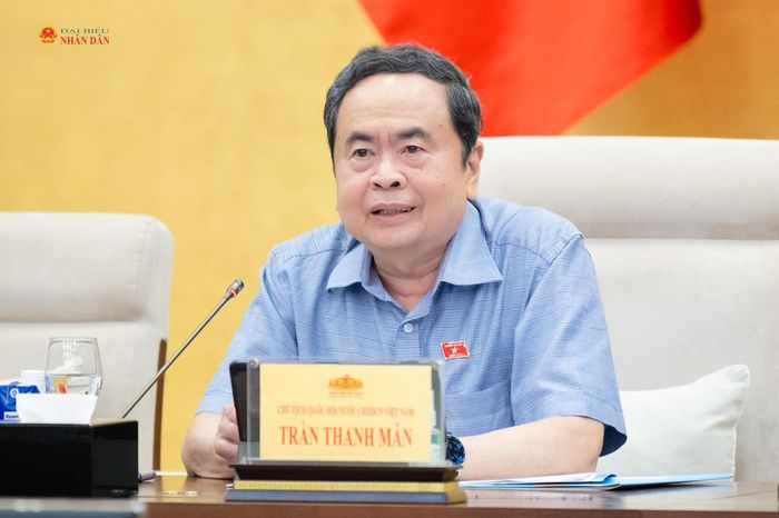 Chủ tịch Quốc hội Trần Thanh Mẫn phát biểu tại phiên họp