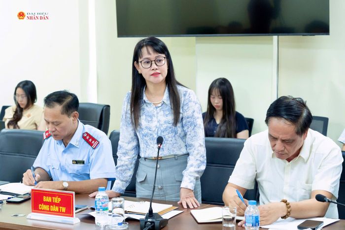 Phó Trưởng Ban Tiếp công dân Trung ương Lê Thị Hương Trà phát biểu. Ảnh: Nguyễn Hùng
