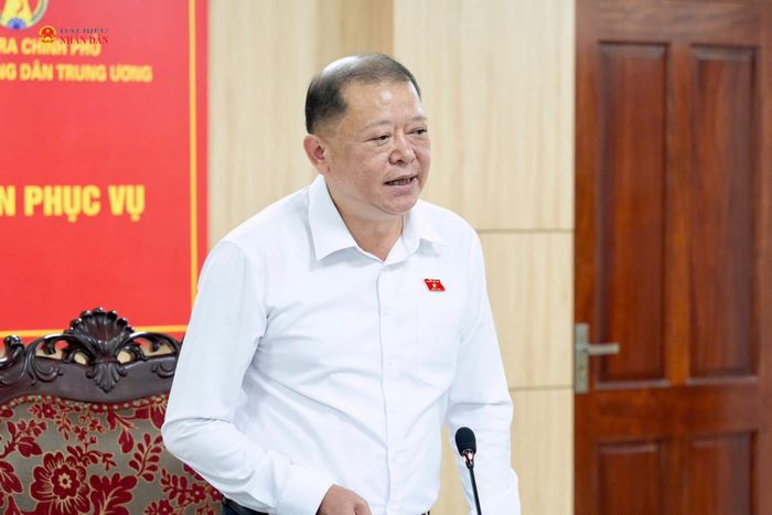 Phó Chủ nhiệm Ủy ban Dân nguyện và Giám sát Lò Việt Phương kết luận hội nghị. Ảnh: Nguyễn Hùng