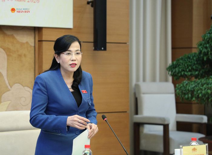 Chủ nhiệm Uỷ ban Khoa học, Công nghệ và Môi trường Nguyễn Thanh Hải phát biểu tại phiên họp