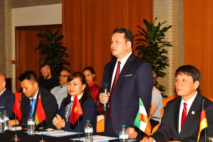 Chủ tịch Liên đoàn Võ thuật cổ truyền Việt Nam Nguyễn Ngọc Anh được Đại hội bầu là Chủ tịch Liên đoàn Thế giới Võ cổ truyền Việt Nam nhiệm kỳ II. Ảnh: WFVV