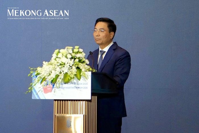 Thượng tướng Nguyễn Doãn Anh, Phó Chủ tịch Quốc hội Khóa XVI, phát biểu khai mạc sự kiện. Ảnh: Mộc An/Mekong ASEAN.