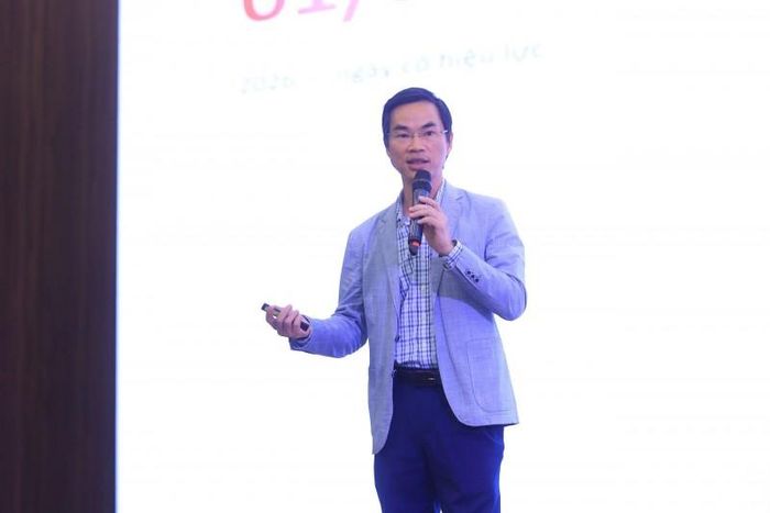 Ông Đỗ Tiến Thịnh, Phó Giám đốc Trung tâm Đổi mới sáng tạo quốc gia phát biểu tại sự kiện. Ảnh: BTC.