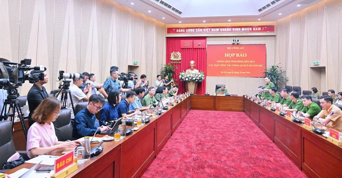 Quang cảnh buổi Họp báo. Ảnh: bocongan.gov.vn