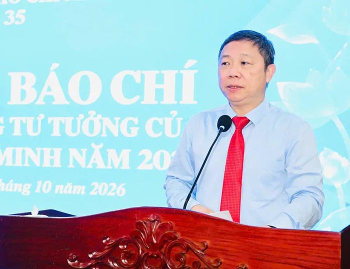Trưởng Ban Tuyên giáo Thành ủy TPHCM Dương Anh Đức phát biểu