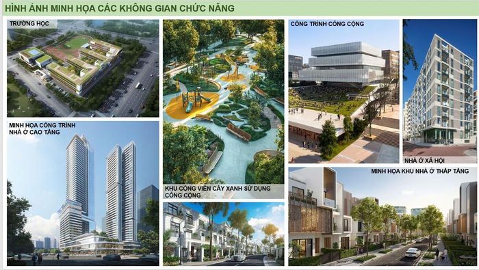 Phối cảnh minh hoạ các không gian chức năng của dự án. Ảnh: PV