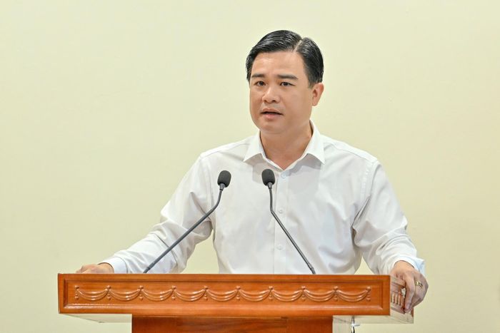Vụ trưởng Vụ Cơ sở đảng, đảng viên, Ban Tổ chức Trung ương Trần Viết Cường phát biểu. Ảnh: PV