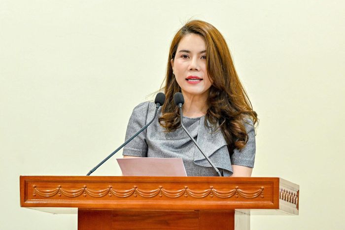 TS. Trần Thị Thu Thủy, Phó Vụ trưởng Vụ Cơ sở đảng, đảng viên, Ban Tổ chức Trung ương phát biểu đề dẫn. Ảnh: PV