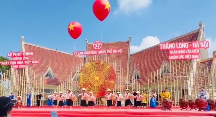 Tiết mục biểu diễn trong buổi tổng duyệt chương trình. Ảnh: H.L