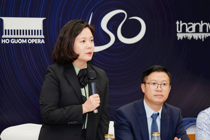 Phó Giám đốc Sở Văn hóa, Thể thao và Du lịch Lê Thị Ánh Mai chia sẻ tại buổi họp báo. Ảnh: BTC