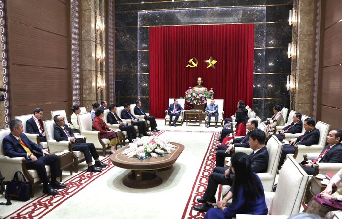 Quang cảnh buổi tiếp. Ảnh: Thanh Hải