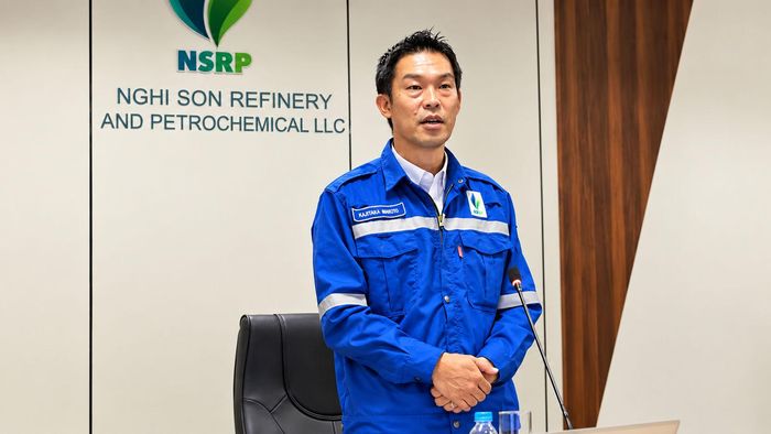 Tổng Giám đốc Công ty TNHH Lọc hóa dầu Nghi Sơn (NSRP) Kazutaka Yamato. Ảnh: Thanh Hiền