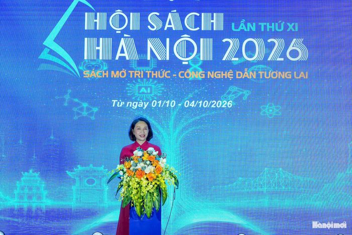 Phó Chủ tịch UBND thành phố Hà Nội Vũ Thu Hà phát biểu tại lễ khai mạc. Ảnh: Duy Khánh