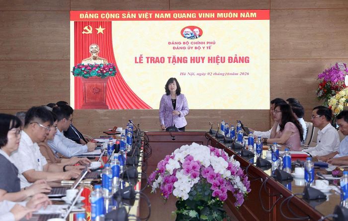 Bộ trưởng Bộ Y tế Đào Hồng Lan phát biểu. Ảnh: Trần Minh