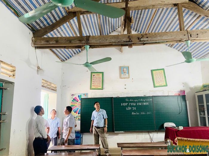 Cơ sở vật chất tại điểm trường lẻ Tiến Sơn xuống cấp - Ảnh: Song Hoàng.