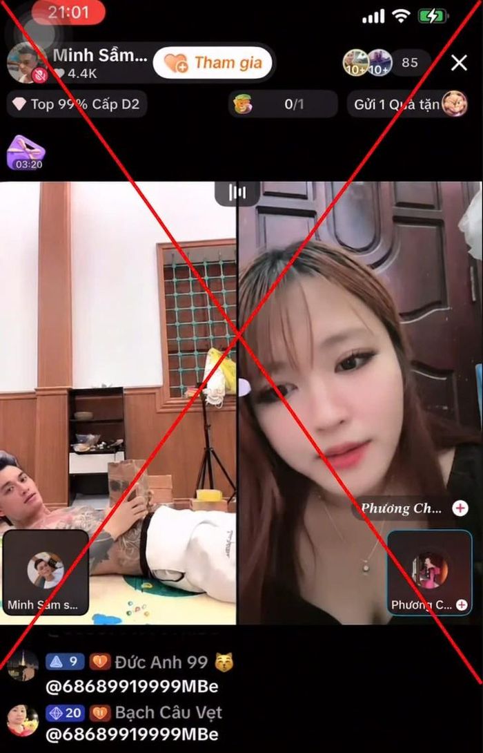 Hình ảnh một phiên live của Hoàng Quốc Minh. Ảnh: CATH.