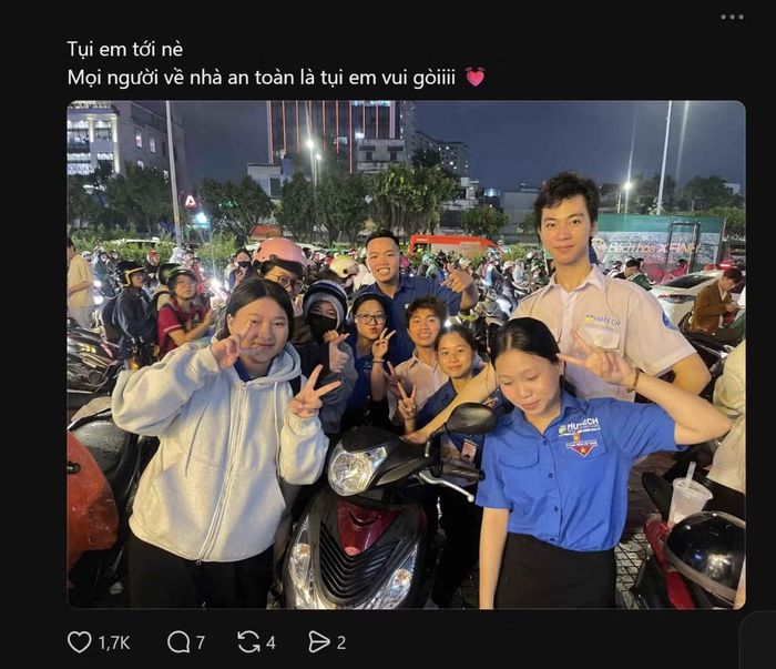  ﻿Phản hồi đáng yêu của nhóm bạn sinh viên đã hỗ trợ người dân. 