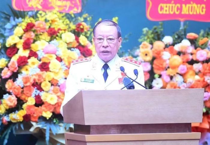 Thượng tướng Lê Quý Vương, Chủ tịch Hội Cựu CAND Việt Nam phát biểu tại Đại hội