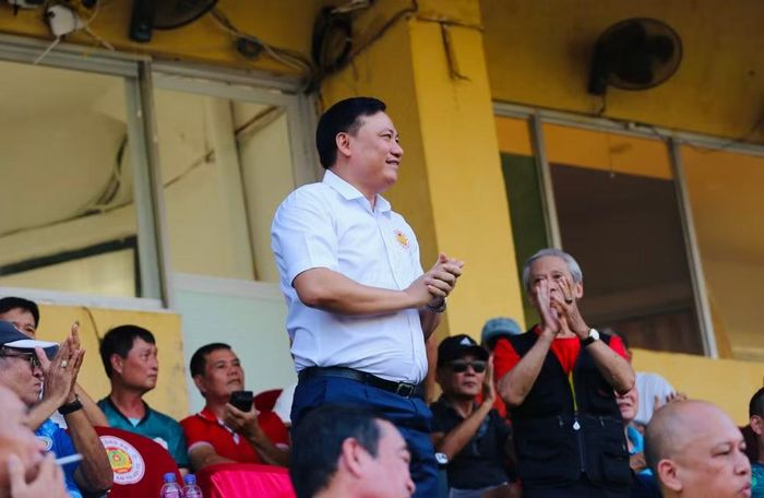 Đại tá Nguyễn Tiến Đạt - Phó Giám đốc Công an thành phố Hà Nội, Chủ tịch CLB bóng đá Công an Hà Nội tham dự sự kiện