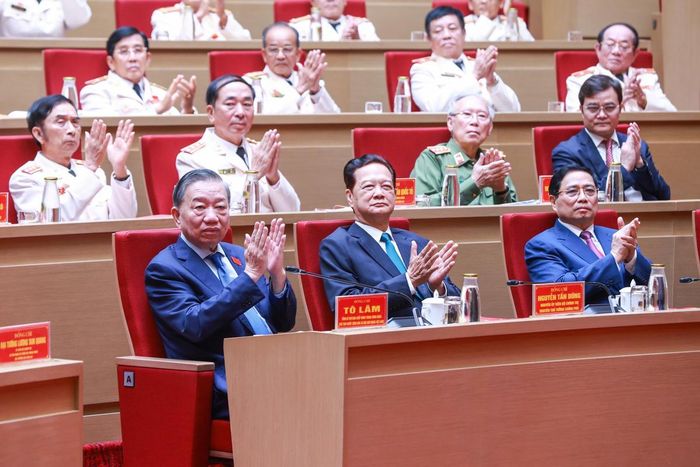 Tổng Bí thư, Chủ tịch nước Tô Lâm và các đại biểu tham dự Đại hội. Ảnh: Quang Vinh.