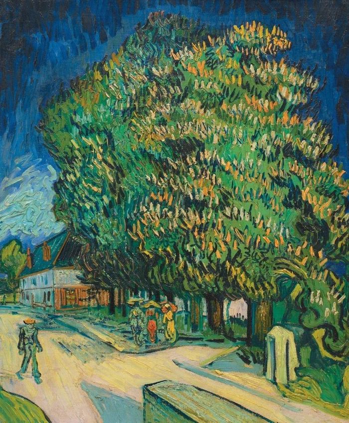  Bức họa Châtaignier en fleurs roses et blanches của Van Gogh thu hút sự chú ý của thị trường nghệ thuật. Ảnh: Sotheby's. 