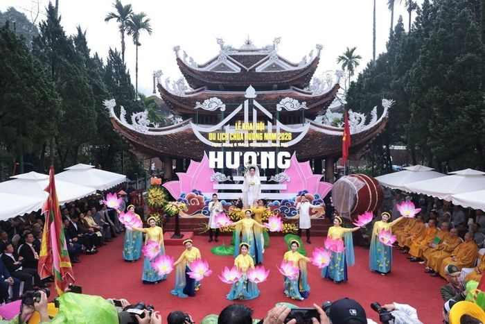Lễ Khai hội chùa Hương 2026. Ảnh: Trần Việt/TTXVN