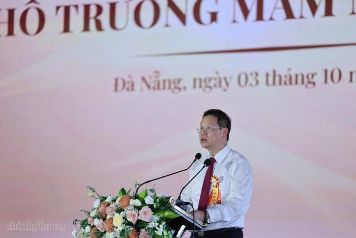 Chủ tịch UBND TP. Đà Nẵng Nguyễn Mạnh Hùng phát biểu - Ảnh: chinhphu.vn/Phương Nguyên