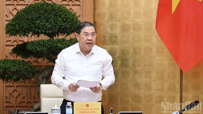 Phó Thủ tướng Thường trực Chính phủ Phạm Gia Túc phát biểu ý kiến. (Ảnh: TRẦN HẢI)
