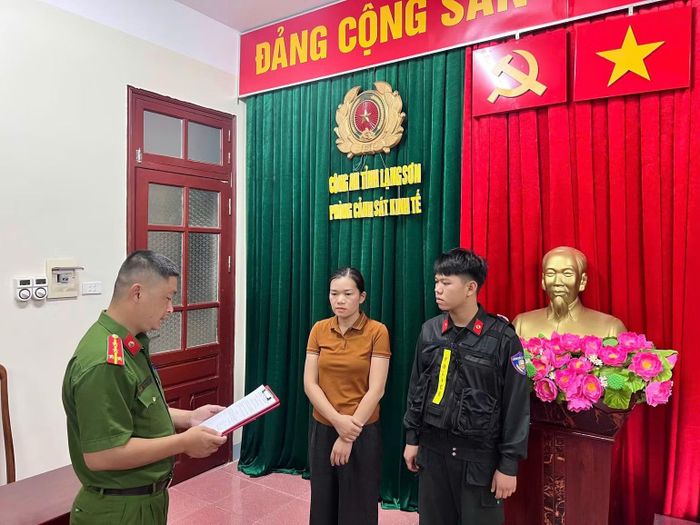 Cơ quan Cảnh sát điều tra Công an tỉnh Lạng Sơn ra Quyết định khởi tố bị can đối với Hứa Thị Ngân. (Ảnh: Công an Lạng Sơn)